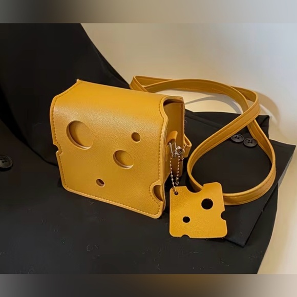 New Swiss Cheese 🧀 Yellow Crossbody Bag - Picture 2 of 5